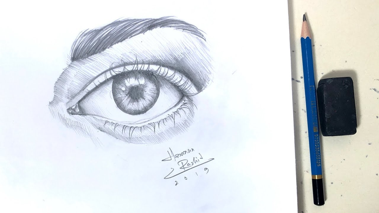 Easy Way To Draw A Hyper Realistic Eye For Beginners Step By Step Instructions | Robin Art School 