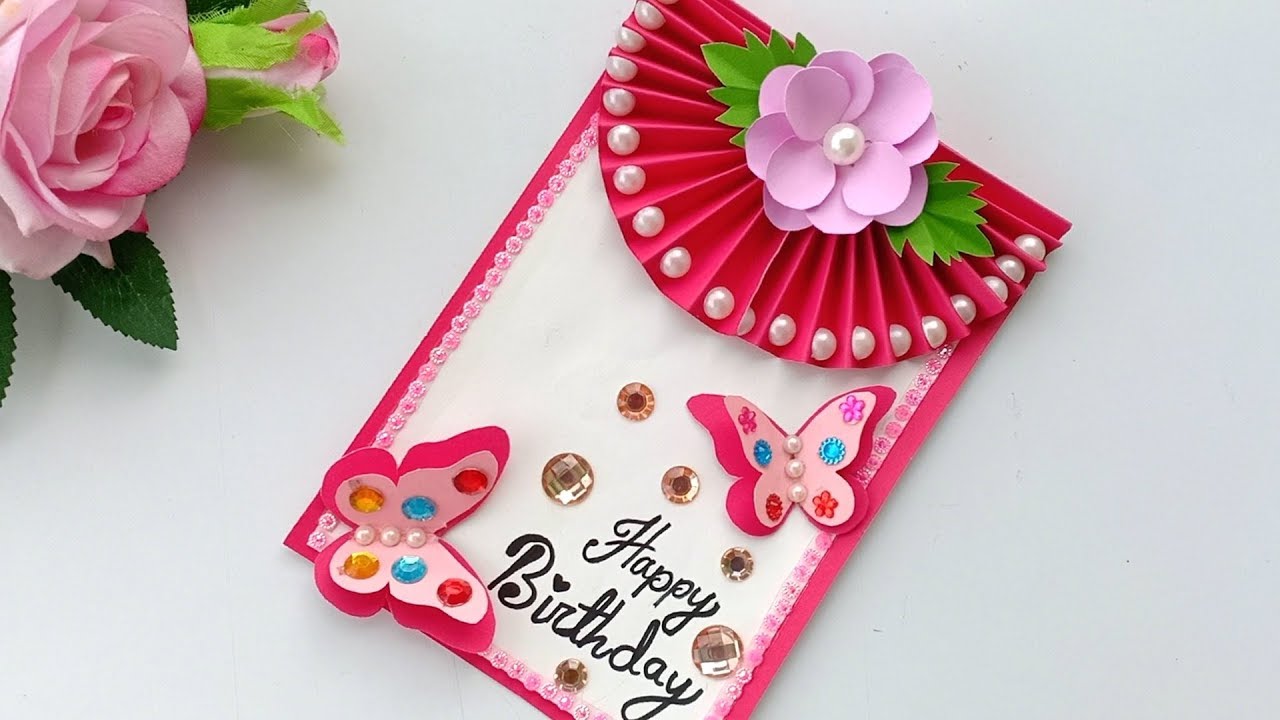 Beautiful Handmade Birthday card//Birthday card idea. 