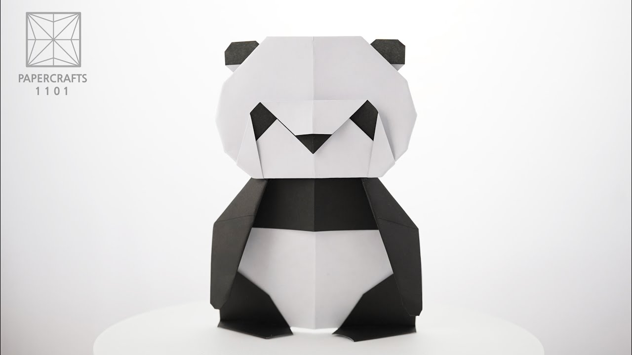Origami Panda (Makoto Yamaguchi) Oригами おりがみ Oριγκάμι 折纸 摺紙 พับ 종이접기 Paper Crafts 
