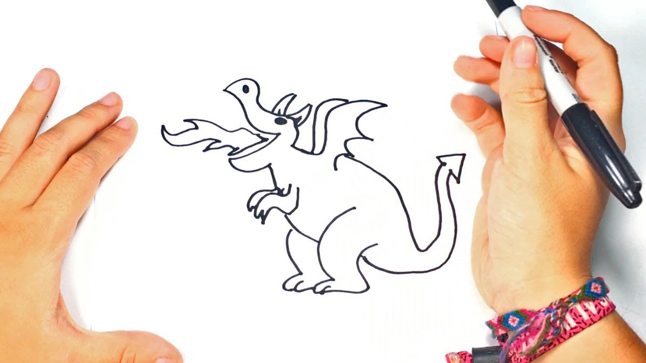 How to draw a Dragon Step by Step | Dragon Drawing Lesson 