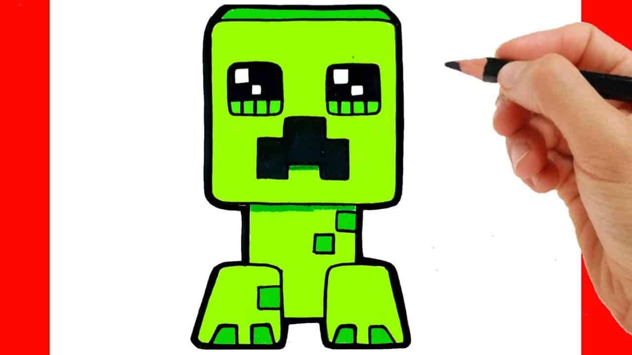 how to draw creeper easy step by step