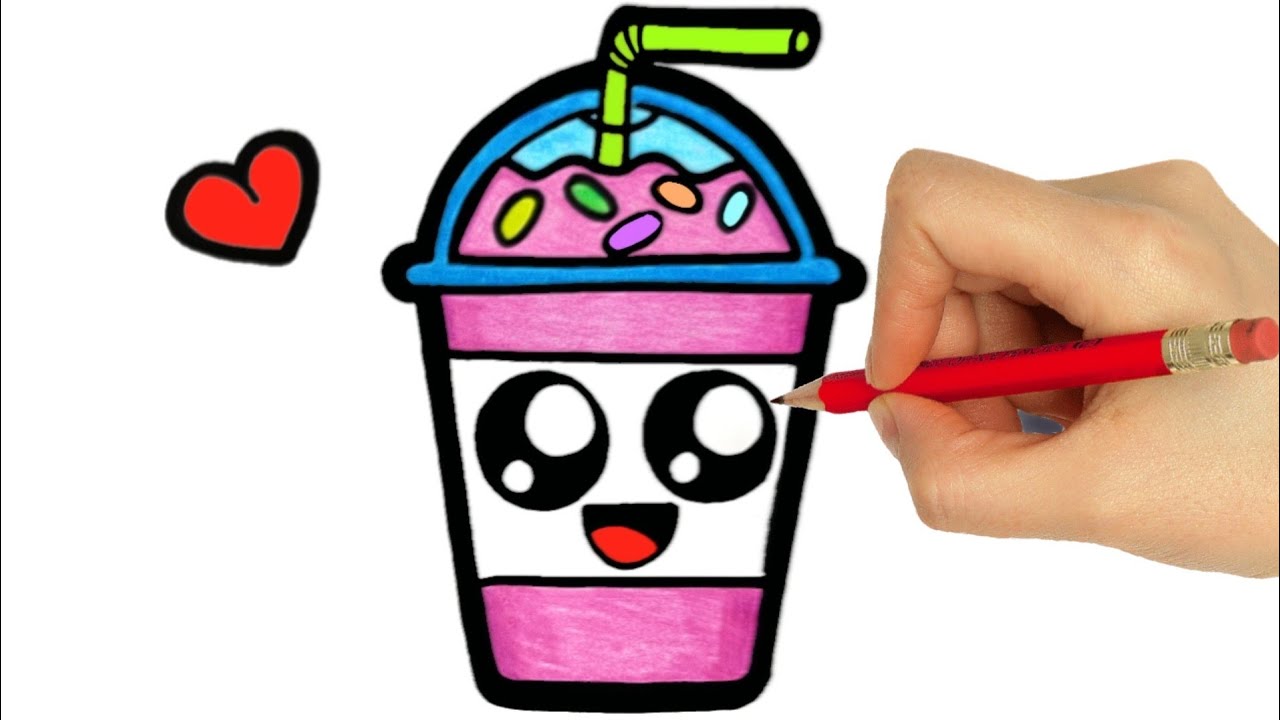 How to draw milk shake step by step 