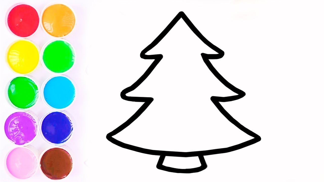 Aprende Colores Dibuja y Colorea Arbol del Navidad - Learn Colors - Videos Para Niños / FunKeep 