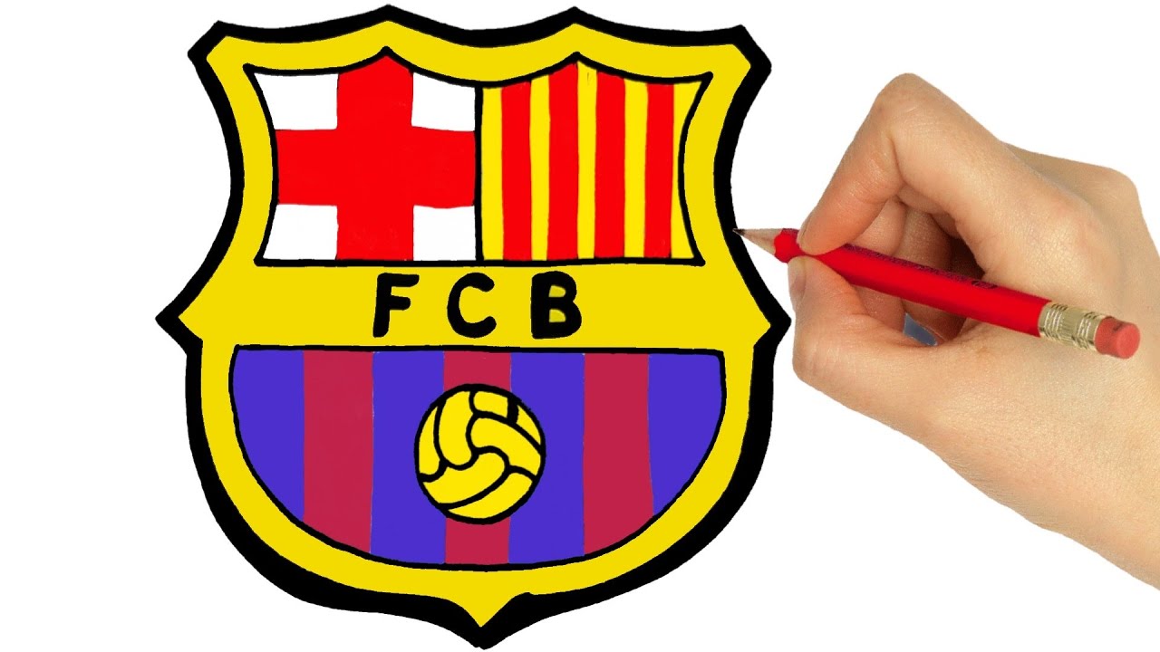 how to draw barcelona logo 