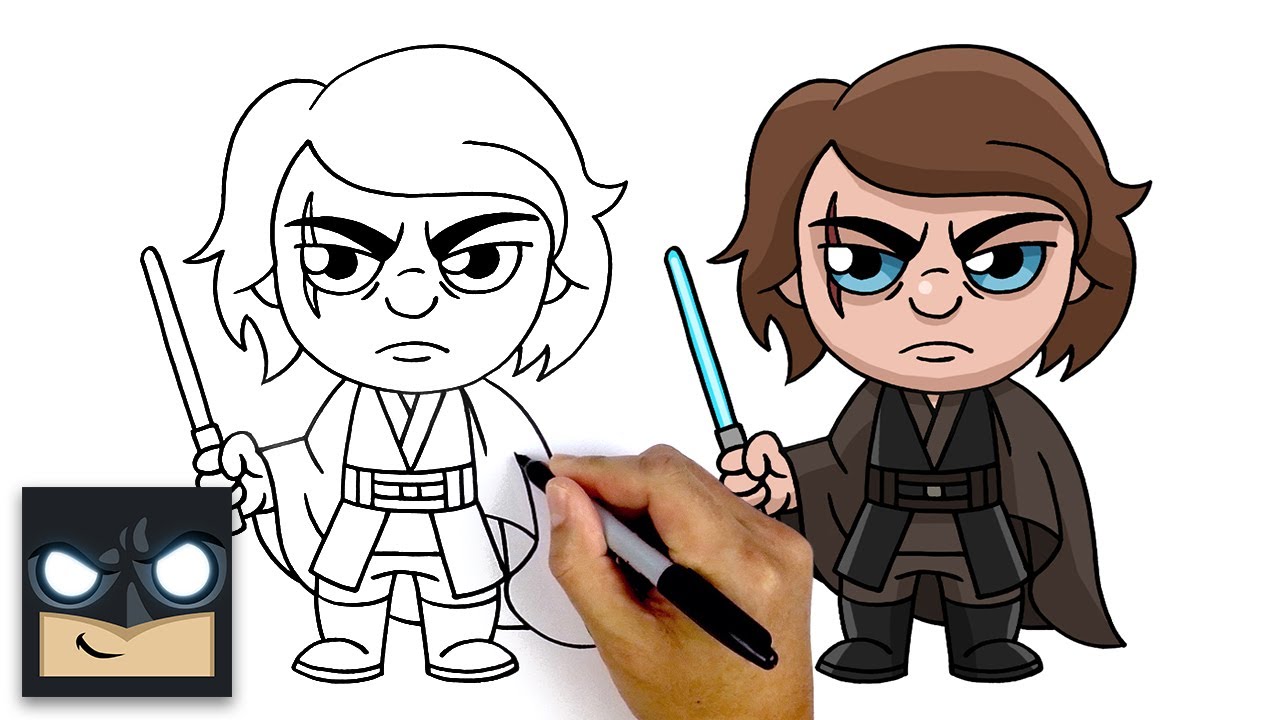 How To Draw Anakin Skywalker | Star Wars 