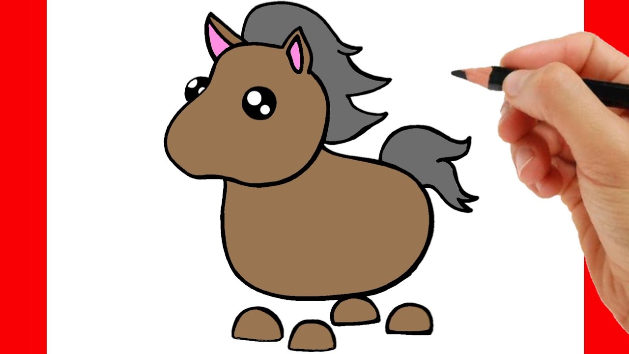 HOW TO DRAW HORSE FROM ADOPT ME PET - HOW TO DRAW ROBLOX ADOPT ME PET - DRAWING ROBLOX 