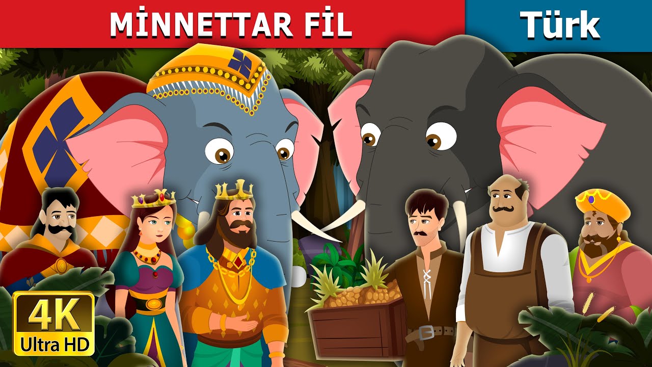 Minnettar fil | The Grateful Elephant Story | Türkçe peri masallar 