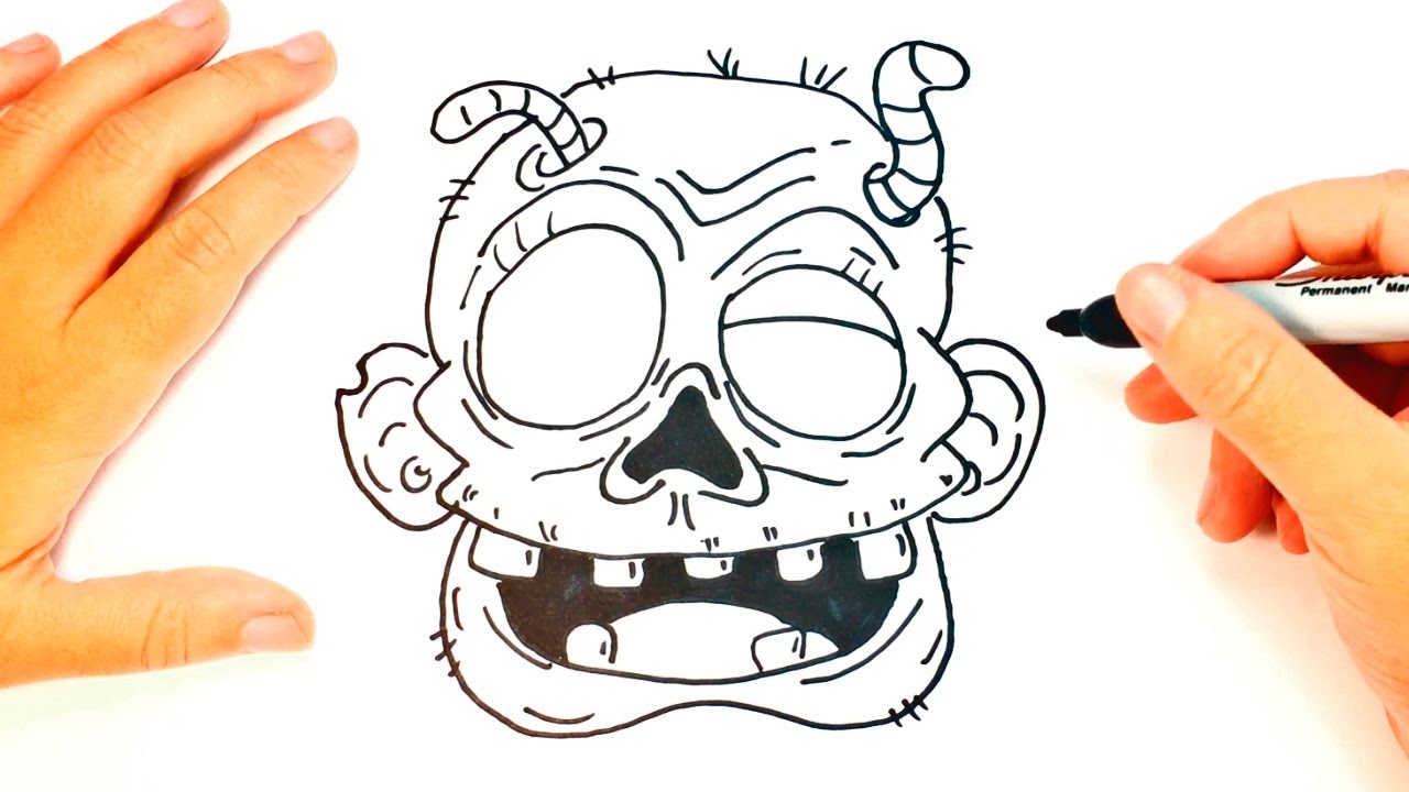 How to draw a Zombie | Zombie Easy Draw Tutorial 