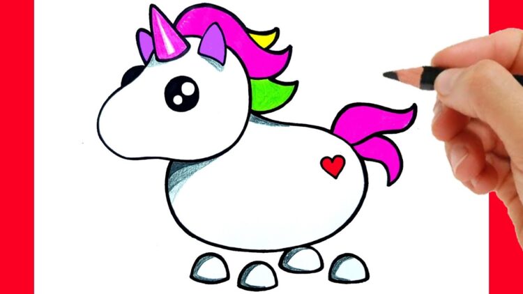 How To Draw A Unicorn Roblox Adopt Me Pet How To Draw Roblox - easy how to draw roblox