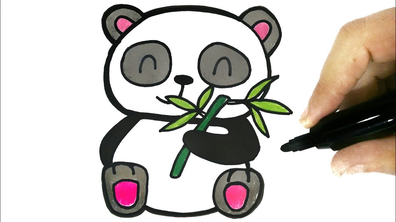 HOW TO DRAW A PANDA EASY STEP BY STEP - COMO DESENHAR UM PANDA 