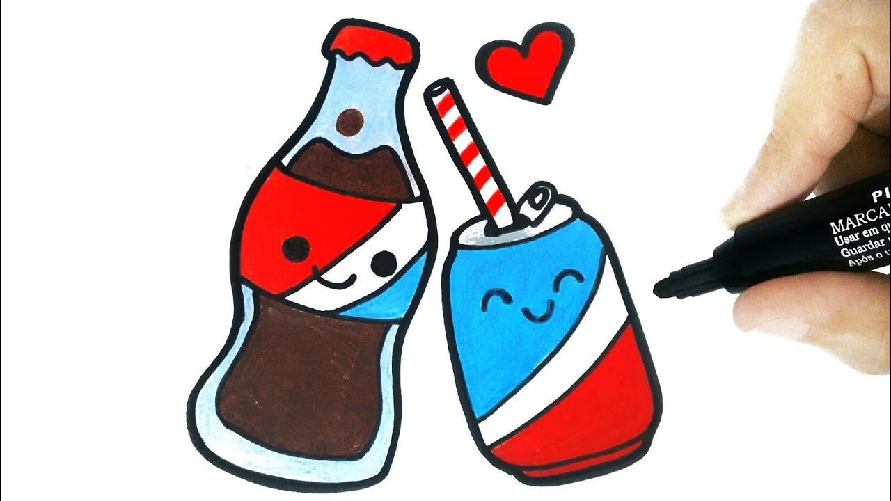 how to draw a soda - drawing a soda - como desenhar refrigerante - how to draw drink 