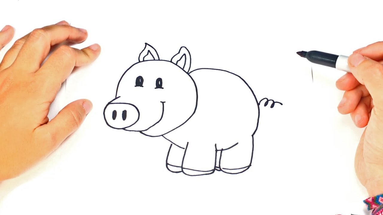 How to draw a Little Pig Step by Step | Easy drawings 