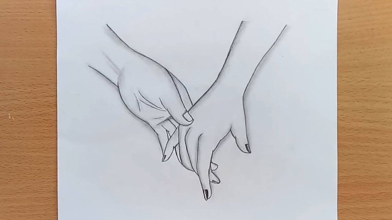 How to draw Holding Hands/Holding Hands pencil sketch 