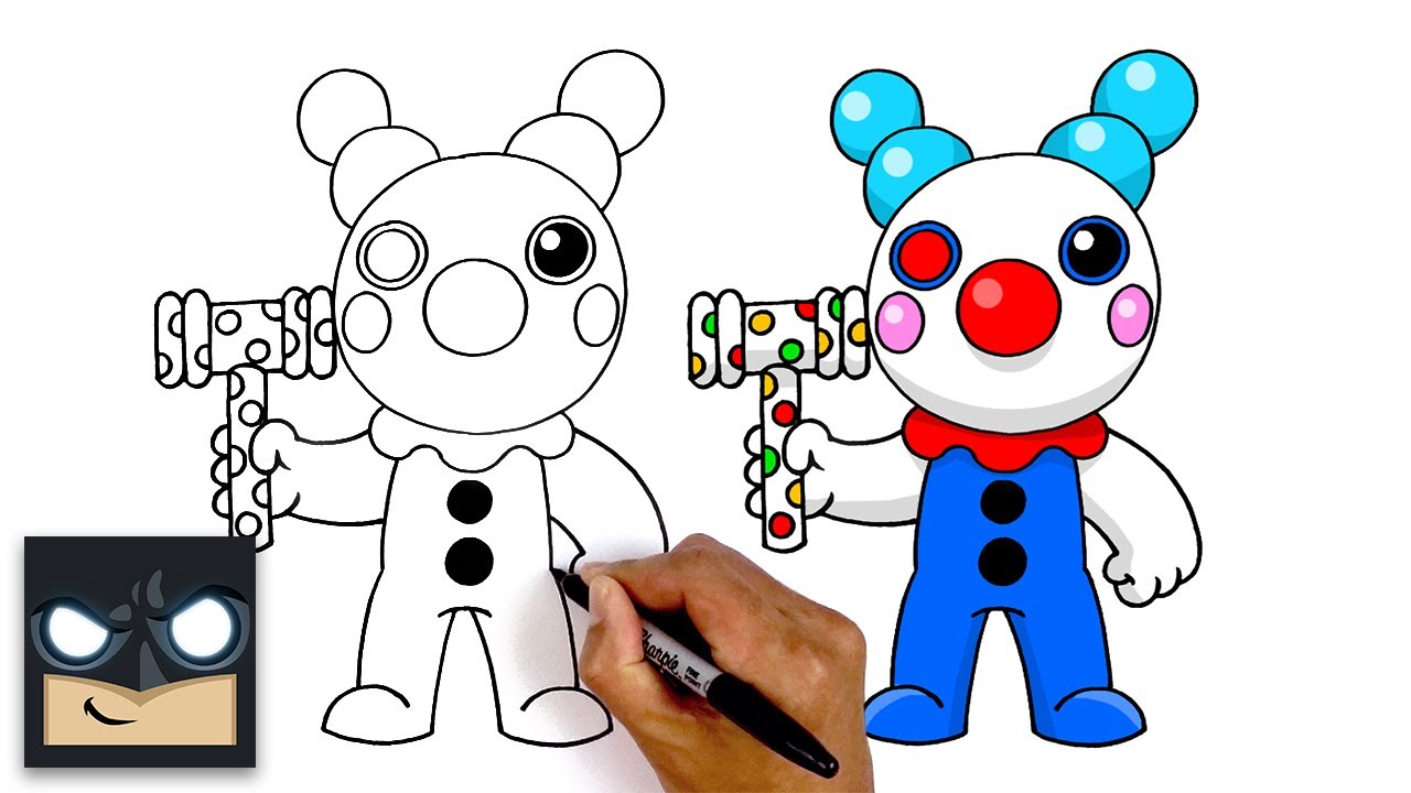 How To Draw Roblox Clown Step By Step - roblox painting easy