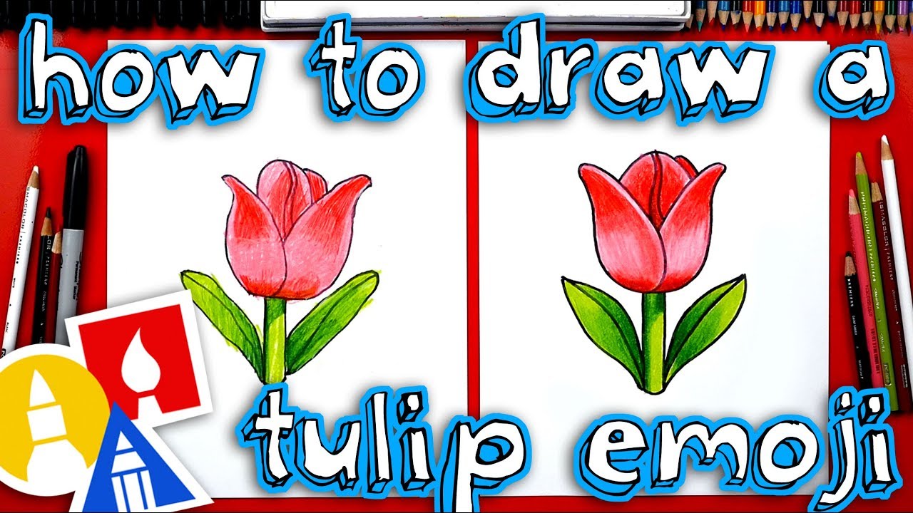 How To Draw The Tulip Emoji ? 