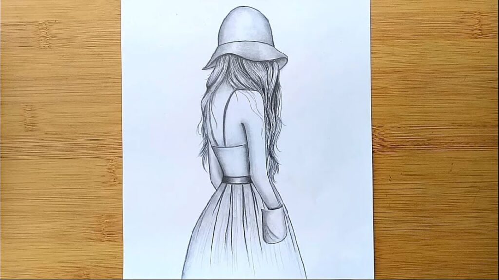 Easy Way To Draw A Girl With Hat Step By Step Pencil Sketch