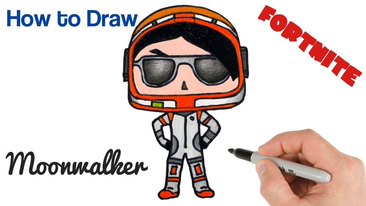 How to Draw Moonwalker Fortnite Art Tutorial 