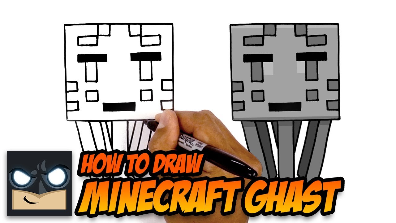 How to Draw A Minecraft Ghast 