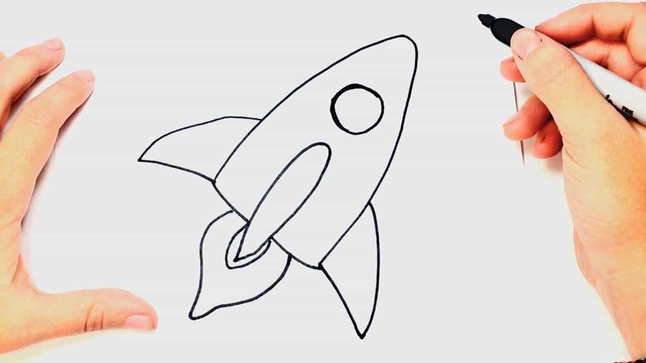 How to draw a Rocket for Rocket | Rocket Easy Draw Tutorial 
