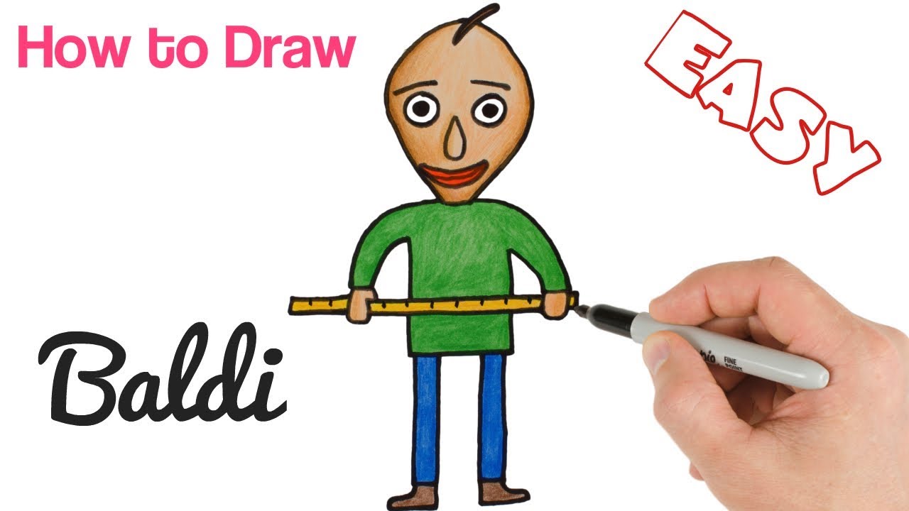 How to Draw Baldi from Baldi's Basics Game Easy 
