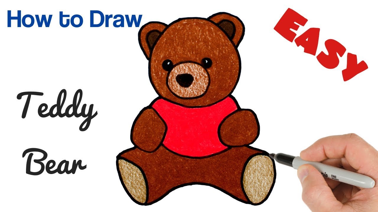 How To Draw Teddy Bear Easy Cute Drawings For Beginners - bear roblox on youtube