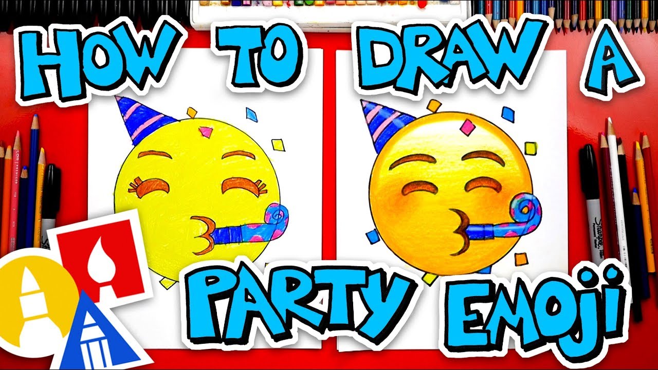 How To Draw The Party Emoji Face ? + Spotlight 