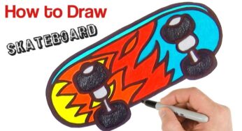 How to Draw a Skateboard | Best Art Tutorial