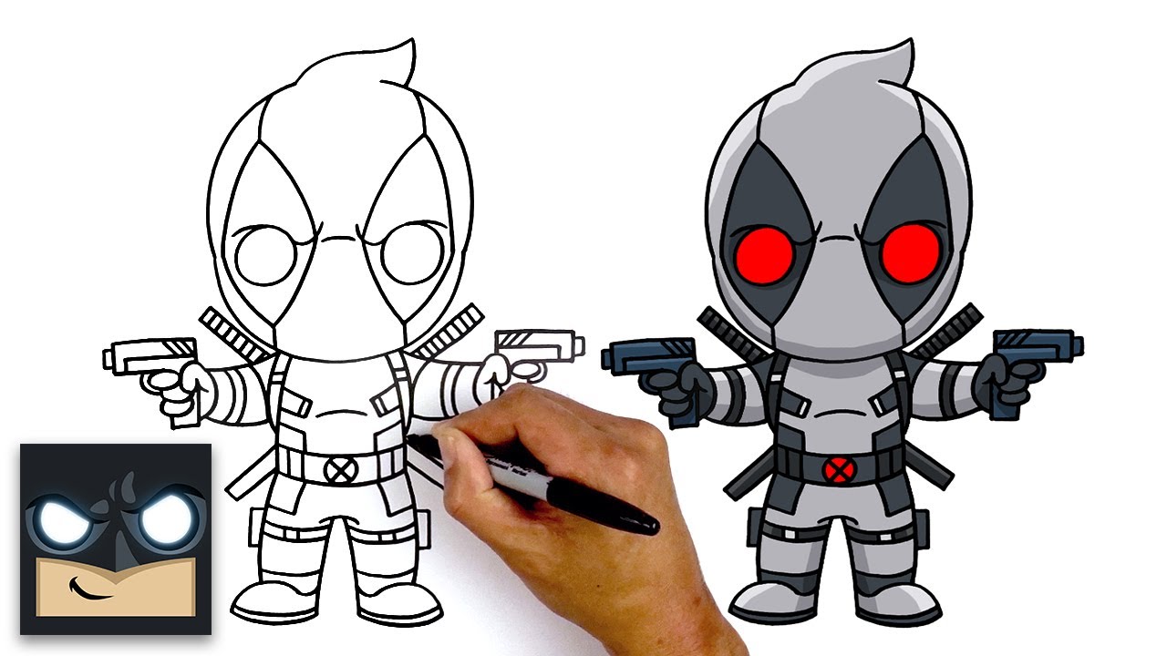 How To Draw Deadpool | Fortnite X FORCE SKIN 