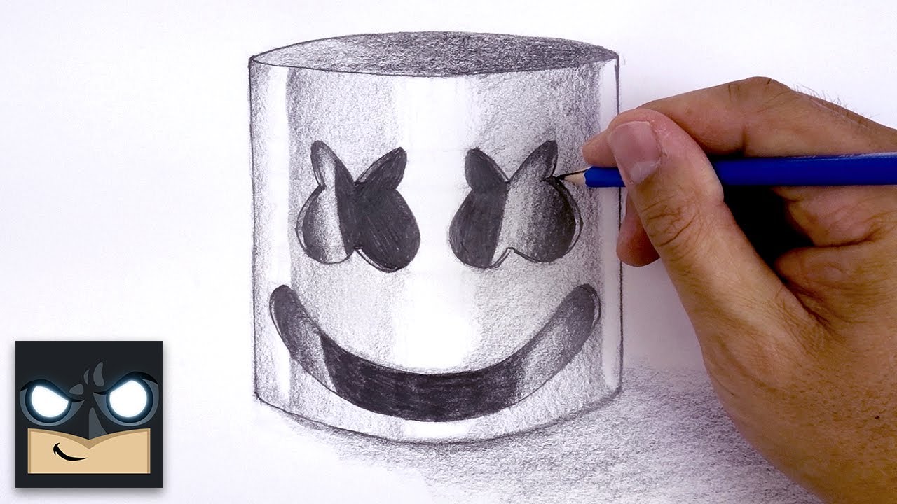 How To Draw Marshmello Sketch Tutorial - id for friends roblox marshmello