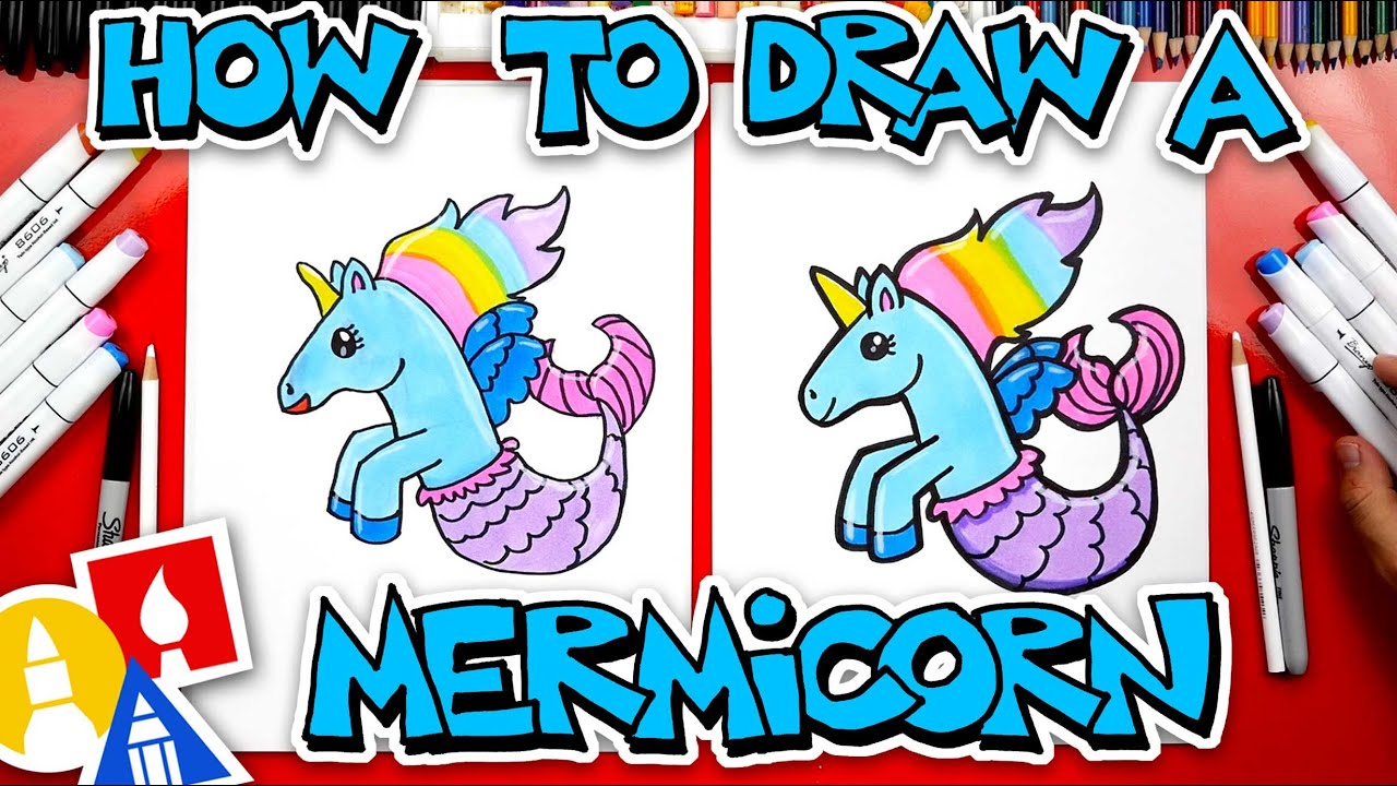 How To Draw A Mermicorn - #stayhome and draw #withme 