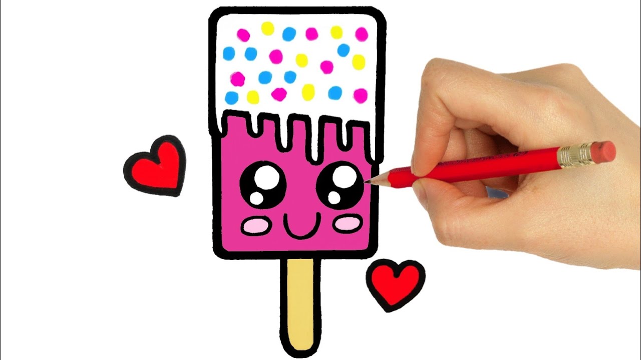HOW TO DRAW ICE CREAM EASY STEP BY STEP 