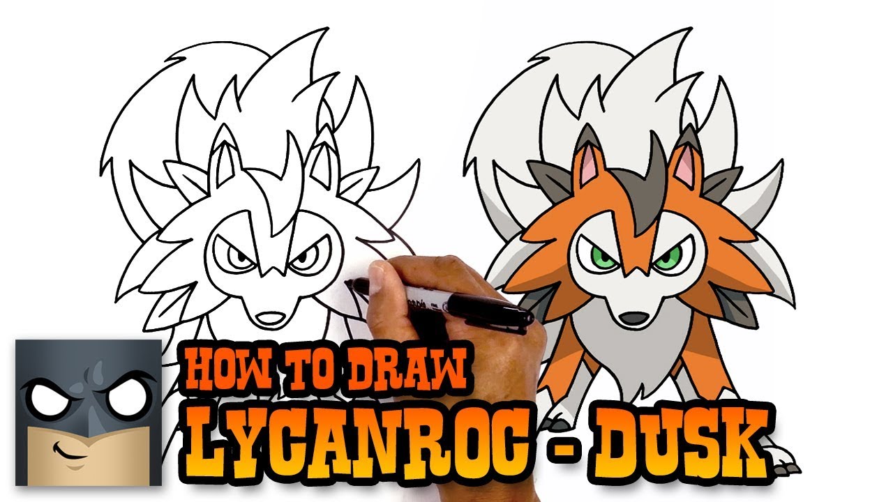 How to Draw Lycanroc | Dusk Form | Pokemon 