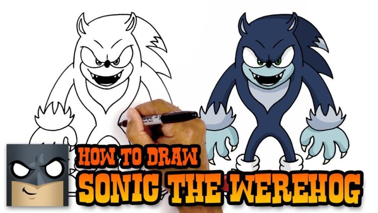 How To Draw Sonic The Werehog Art Tutorial - sonic animation roblox id for tv