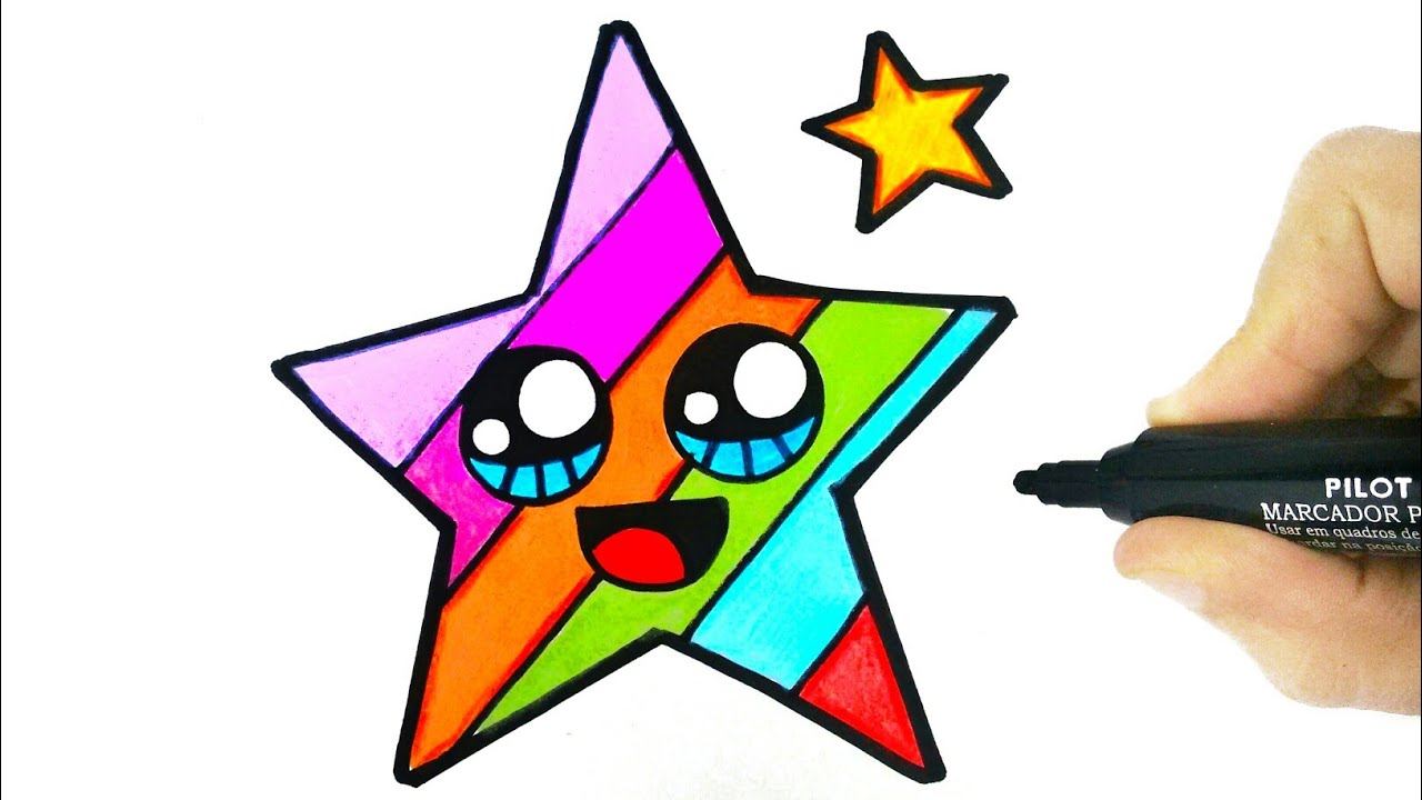 how to draw star - drawing star - draw star easy step by step 