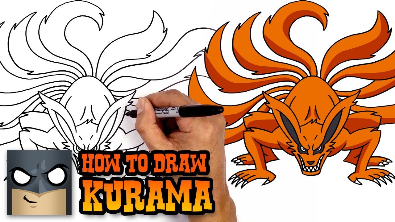 How To Draw Kurama Naruto Art Tutorial - naruto kurama roblox