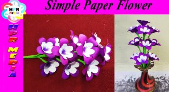 Simple Paper Flower Making Video #paperflower | How to make easy paper flower | HPR Media