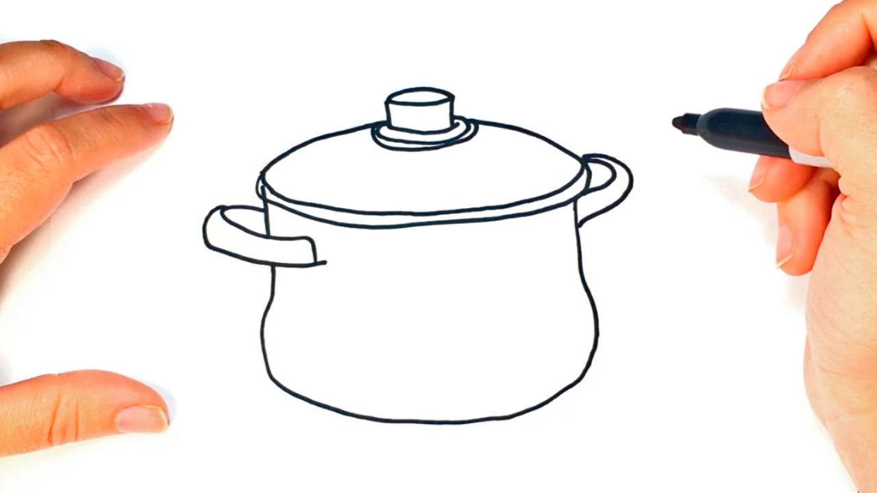 How to draw a Pot | Cooking Pot Easy Draw Tutorial 