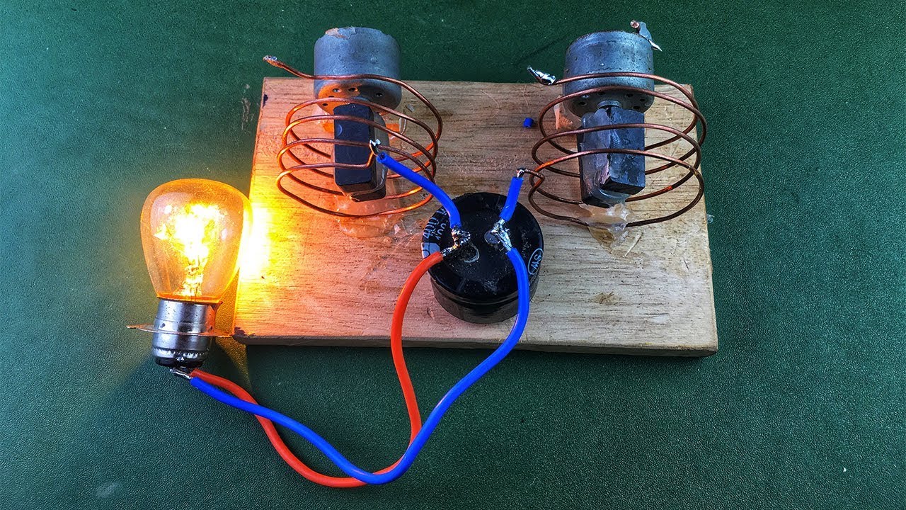 free energy device using copper coil generator with dc motor 100% - New science experiments 1