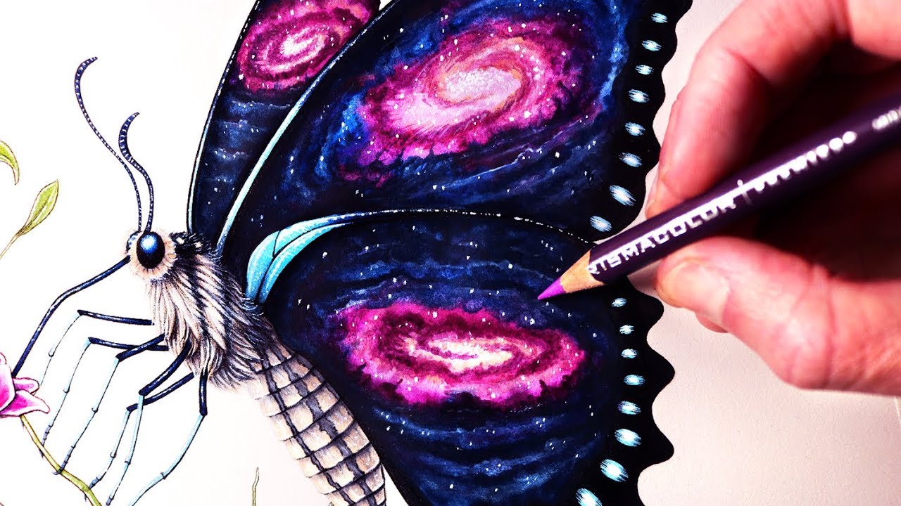 Let's Draw a GALAXY BUTTERFLY - FANTASY ART FRIDAY 