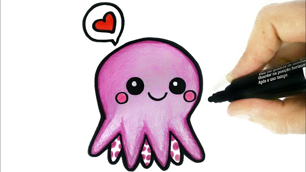 HOW TO DRAW A OCTOPUS step by step 