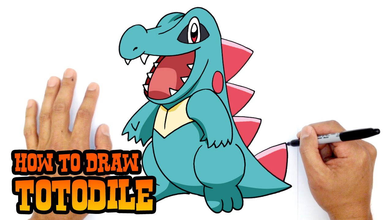 How to Draw Pokemon | Totodile 