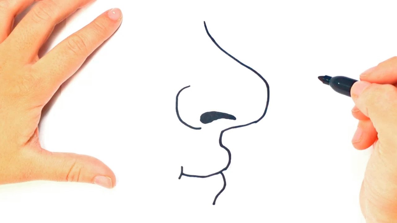 How to draw a Nose | Human Nose Easy Draw Tutorial 