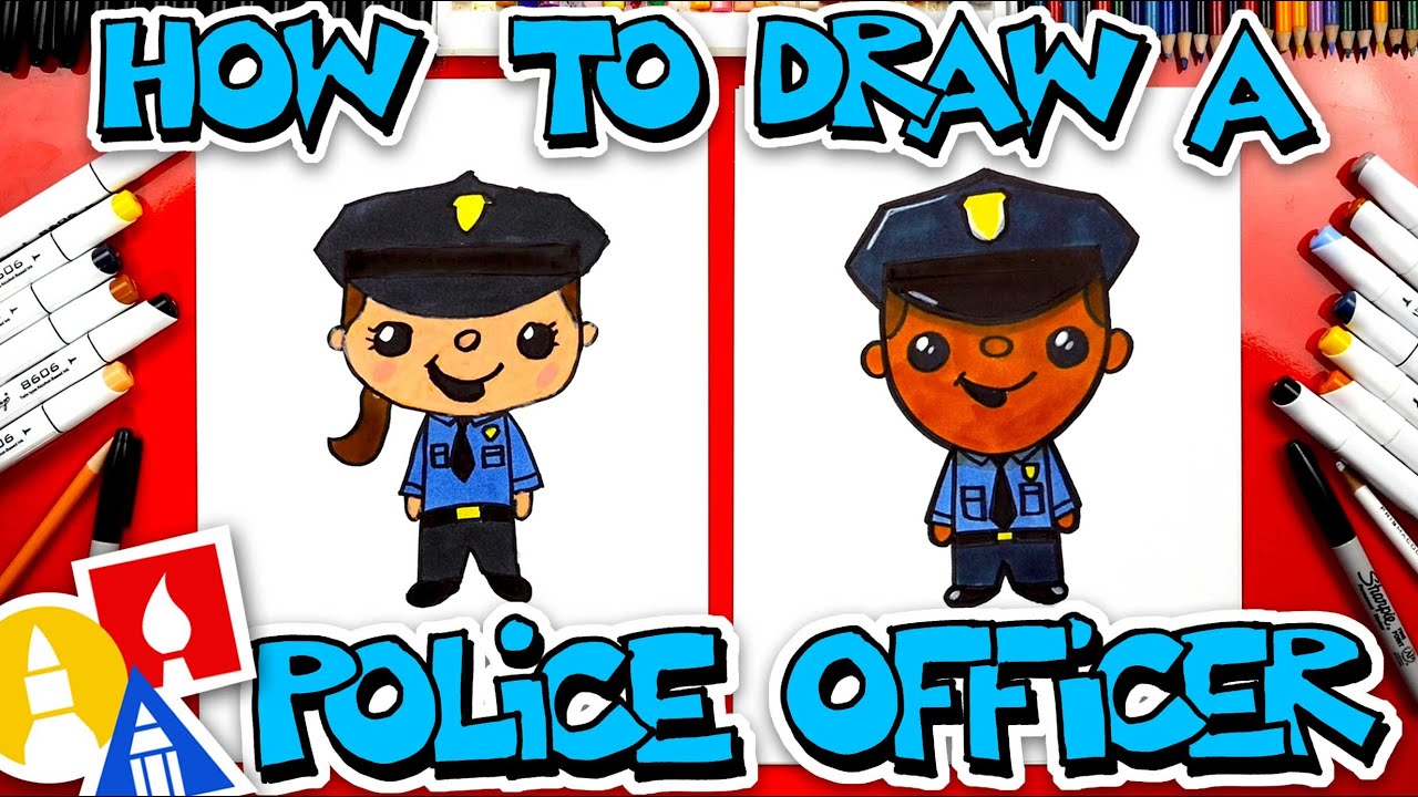 How To Draw A Police Officer - #stayhome and draw #withme 