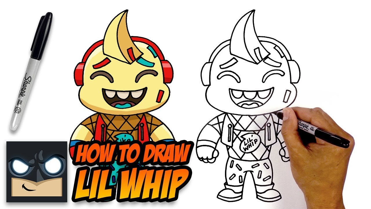 How to Draw Lil Whip | Fortnite (Step-by-Step Tutorial) 