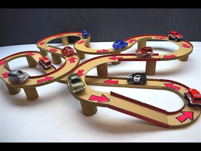 How to make Magic track with magic cars out of cardboard 