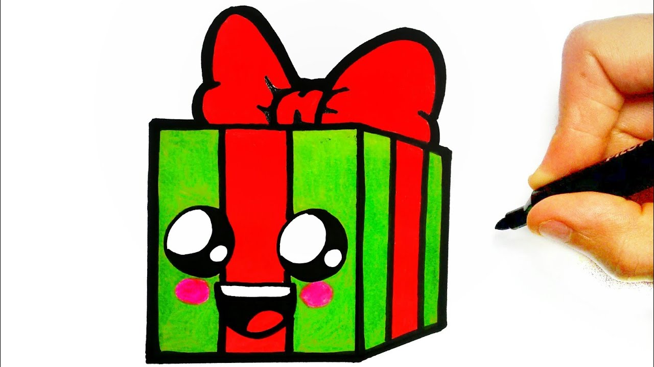 HOW TO DRAW A GIFT EASY STEP BY STEP 