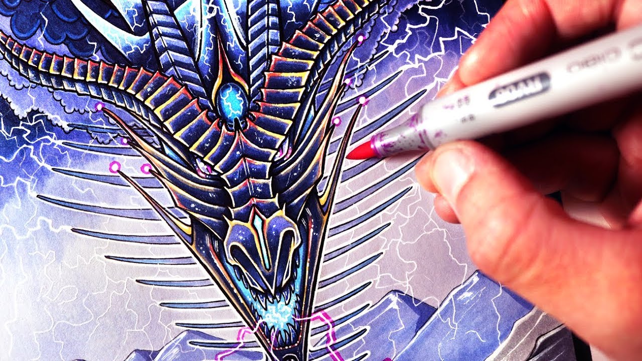 Let's Draw a LIGHTNING DRAGON - FANTASY ART FRIDAY 