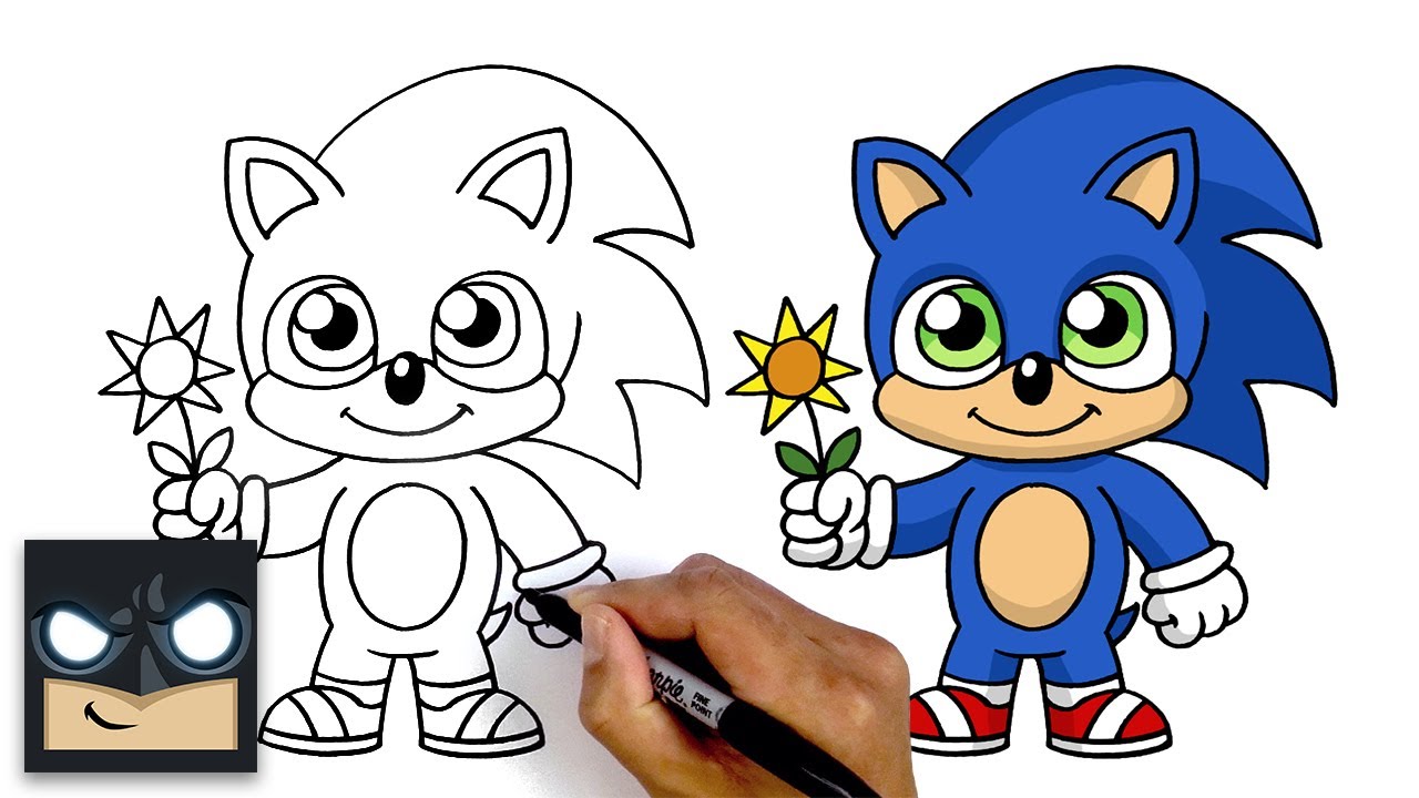 How To Draw Baby Sonic | Sonic The Hedgehog 