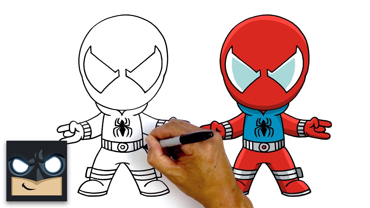 How To Draw Scarlet Spider Step By Step Tutorial - inquisitormaster roblox drawing easy