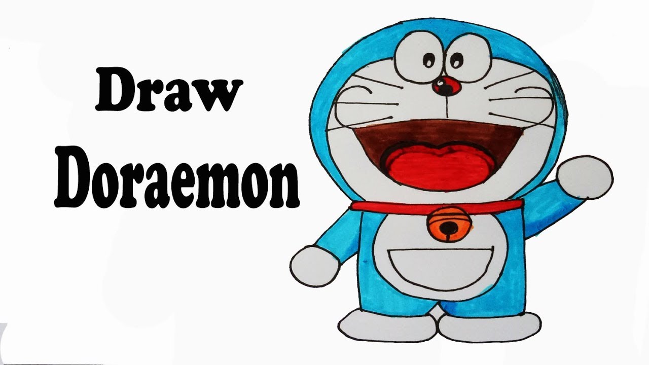 How to draw doraemon.Step by step(easy draw) 